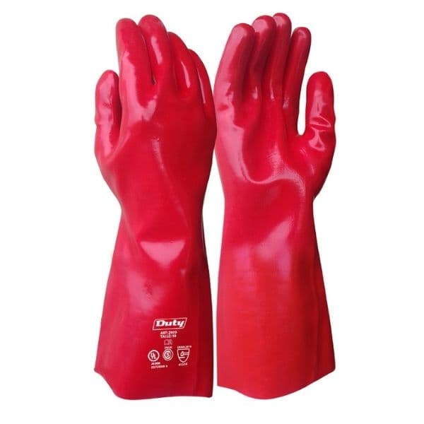 Guante PVC Rojo 40 cm